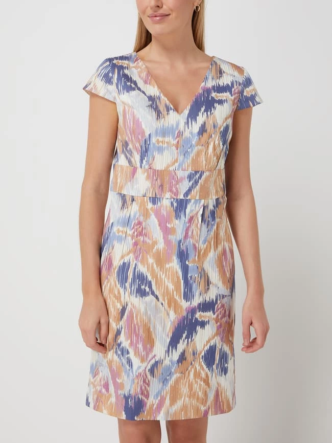 Comma Etuikleid Mit Allover-Muster - Senfgelb 6 Comma Etuikleid Mit Allover-Muster - Senfgelb – Bild 4