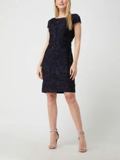 Christian Berg Cocktail Cocktailkleid Mit Zierborten - Marineblau Meliert