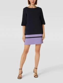 BOSS Minikleid Mit Kontraststreifen Modell 'Dastra' - Marineblau