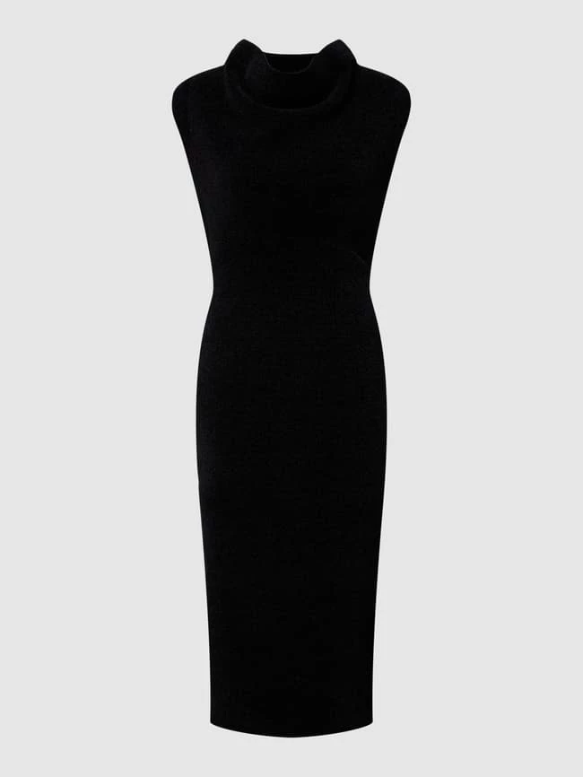 Emporio Armani Midikleid Mit Strukturiertem Obermaterial - Schwarz 4 Emporio Armani Midikleid Mit Strukturiertem Obermaterial - Schwarz – Bild 2