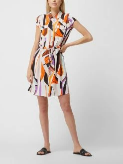 Comma Blusenkleid Aus Viskose - Orange