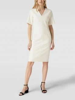 BOSS Etuikleid Mit V-Ausschnitt Modell 'Decine' - Offwhite