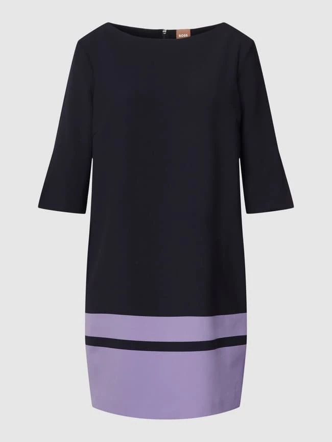 BOSS Minikleid Mit Kontraststreifen Modell 'Dastra' - Marineblau 4 BOSS Minikleid Mit Kontraststreifen Modell 'Dastra' - Marineblau – Bild 2