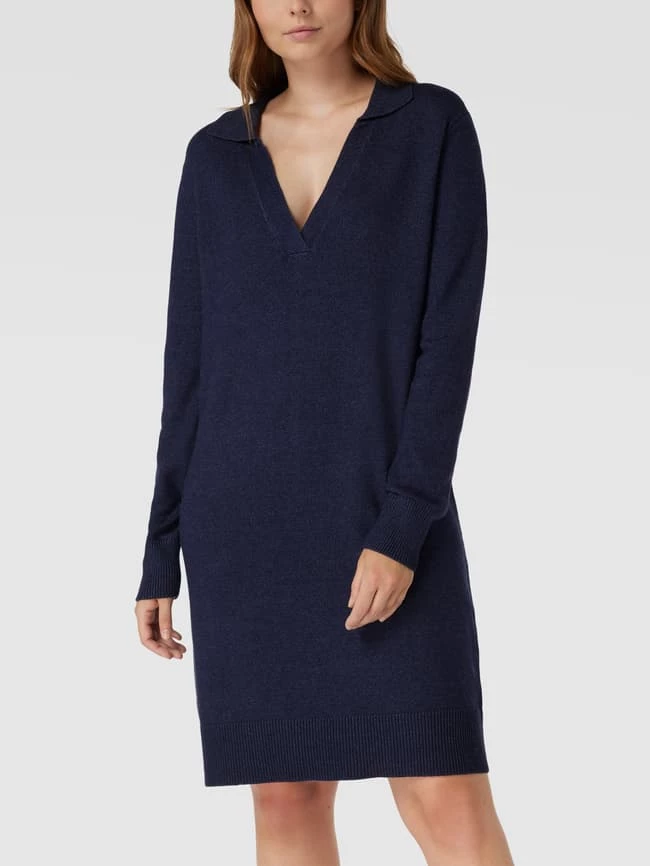 Montego Strickkleid Mit V-Ausschnitt - Dunkelblau 6 Montego Strickkleid Mit V-Ausschnitt - Dunkelblau – Bild 4