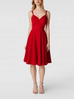 Luxuar Cocktailkleid Mit Taillenpasse - Rot