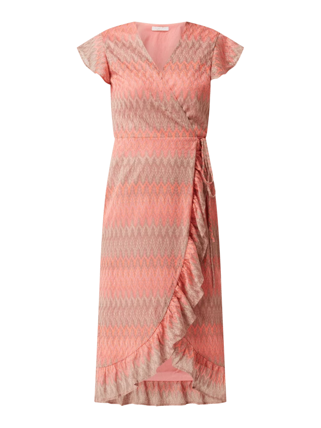 FREEBIRD Wickelkleid Mit Volants Modell 'Rosy' - Pink 4 FREEBIRD Wickelkleid Mit Volants Modell 'Rosy' - Pink – Bild 2