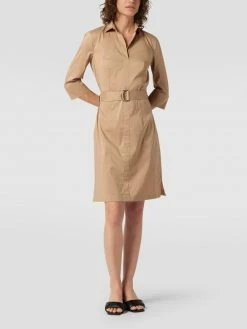 BOSS Hemdblusenkleid Mit Taillengürtel Modell 'Daliri' - Beige