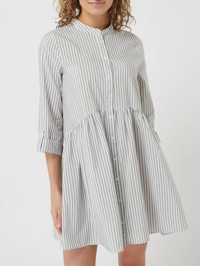 Only Blusenkleid Mit Streifenmuster Modell 'Ditte' - Schilf 6 Only Blusenkleid Mit Streifenmuster Modell 'Ditte' - Schilf – Bild 4