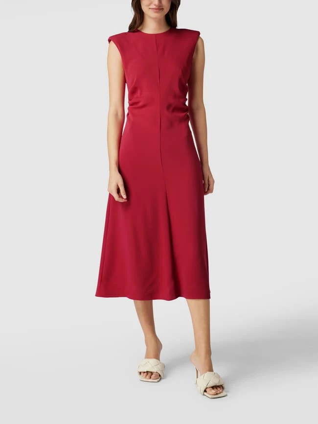 Mango Midikleid Mit Schulterpolstern - Fuchsia 3 Mango Midikleid Mit Schulterpolstern - Fuchsia