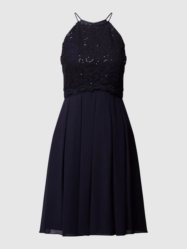 Jake*s Cocktail Cocktailkleid Aus Zartem Chiffon - Marineblau Meliert 4 Jake*s Cocktail Cocktailkleid Aus Zartem Chiffon - Marineblau Meliert – Bild 2