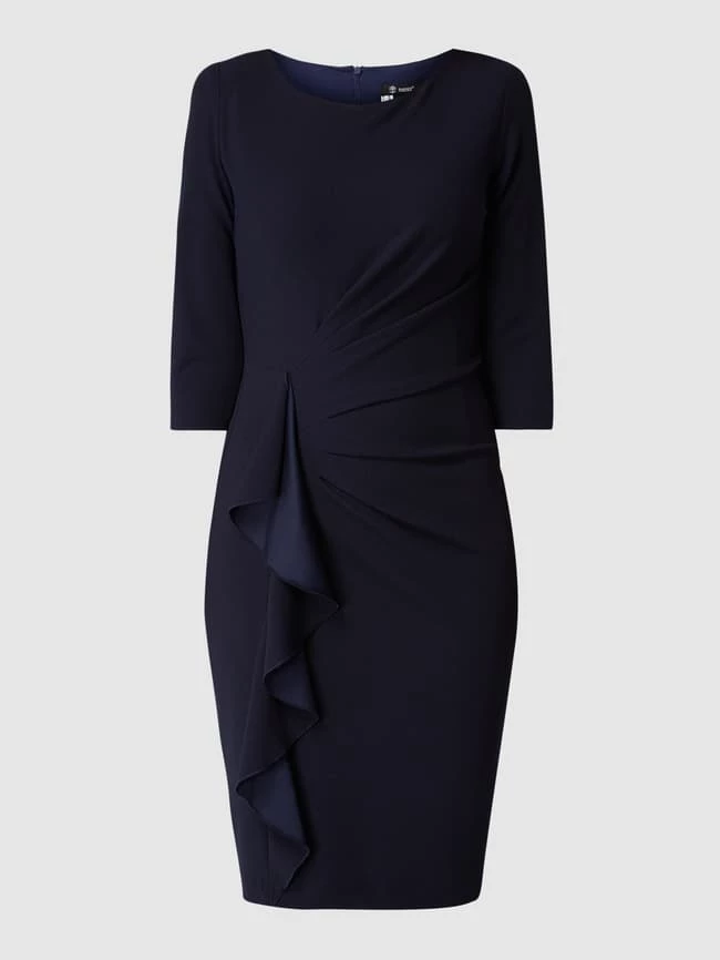 Paradi Cocktailkleid Mit Drapierung Und Volantbesatz - Dunkelblau 4 Paradi Cocktailkleid Mit Drapierung Und Volantbesatz - Dunkelblau – Bild 2