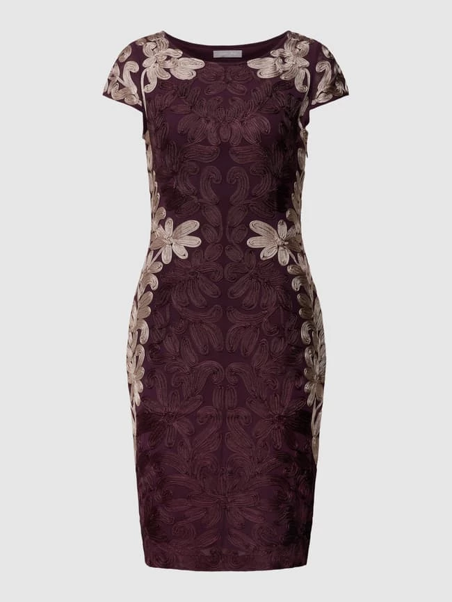 Christian Berg Cocktail Cocktailkleid Mit Zierbesatz - Aubergine 4 Christian Berg Cocktail Cocktailkleid Mit Zierbesatz - Aubergine – Bild 2