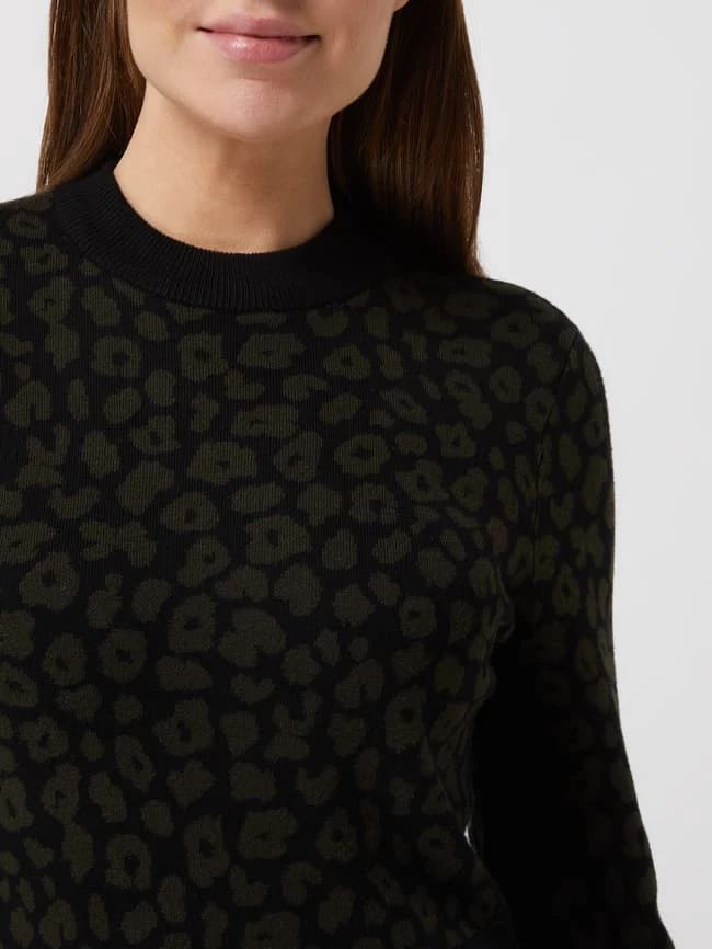 Jake*s Collection Jerseykleid Aus Viskosemischung - Khaki 5 Jake*s Collection Jerseykleid Aus Viskosemischung - Khaki – Bild 3