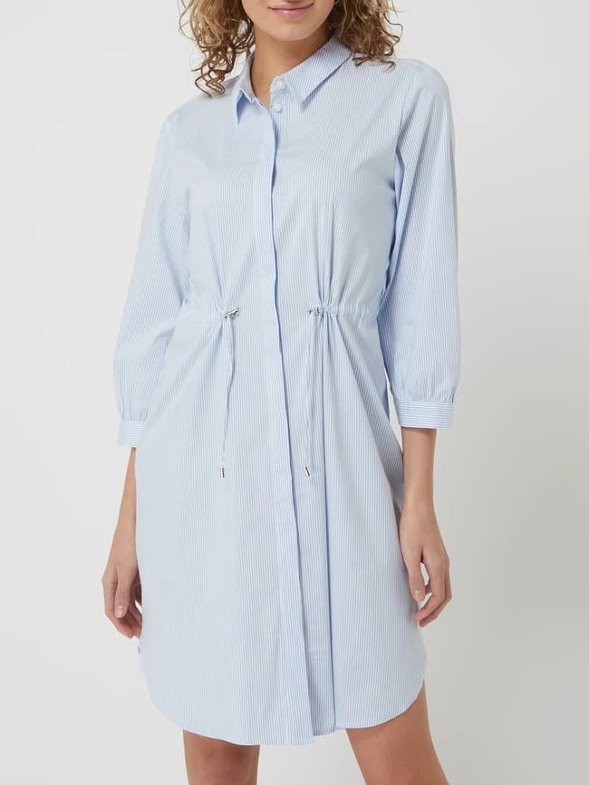 Comma Blusenkleid Mit Streifenmuster - Weiß 6 Comma Blusenkleid Mit Streifenmuster - Weiß – Bild 4