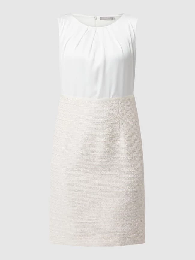 Christian Berg Cocktail Cocktailkleid Aus Satin Und Bouclé - Sand Meliert 4 Christian Berg Cocktail Cocktailkleid Aus Satin Und Bouclé - Sand Meliert – Bild 2