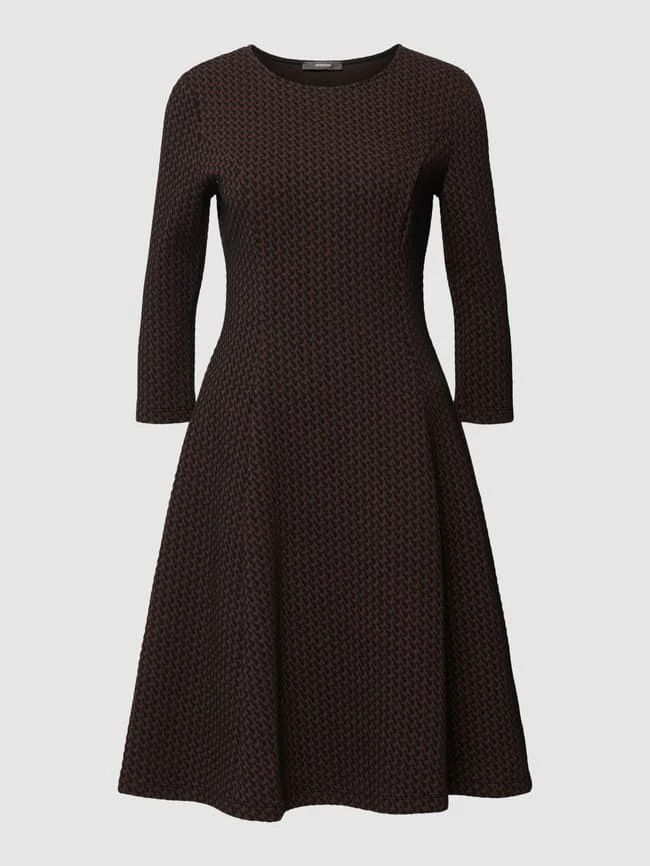 Montego Knielanges Kleid Mit Allover-Muster - Schwarz 4 Montego Knielanges Kleid Mit Allover-Muster - Schwarz – Bild 2