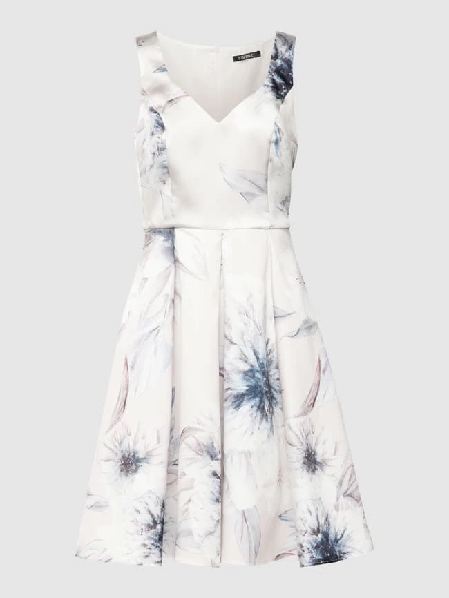 Swing Cocktailkleid Mit Floralem Muster - Rosé 4 Swing Cocktailkleid Mit Floralem Muster - Rosé – Bild 2