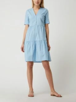 Montego Kleid Mit Volantsaum - Hellblau