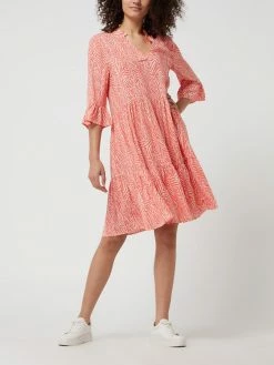 Saint Tropez Kleid Aus Viskose Modell 'Eda' - Koralle