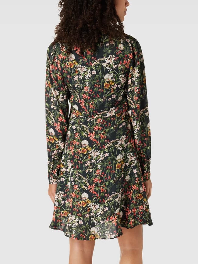 Scotch & Soda Knielanges Kleid Mit Floralem Muster - Schwarz 7 Scotch & Soda Knielanges Kleid Mit Floralem Muster - Schwarz – Bild 5