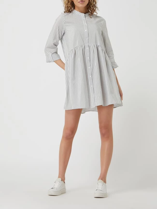 Only Blusenkleid Mit Streifenmuster Modell 'Ditte' - Schilf 3 Only Blusenkleid Mit Streifenmuster Modell 'Ditte' - Schilf