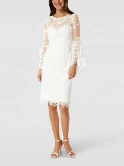 Luxuar Cocktailkleid Mit Details Aus Spitze - Offwhite