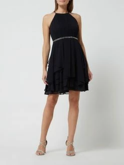 Jake*s Cocktail Cocktailkleid Mit Volants - Marineblau Meliert