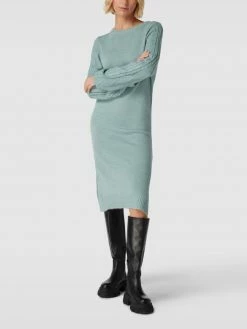 ICHI Knielanges Kleid Mit Strukturmuster Modell 'Orine' - Eisblau