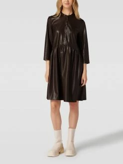 ROBE LÉGÈRE Knielanges Kleid In Leder-Optik - Dunkelbraun