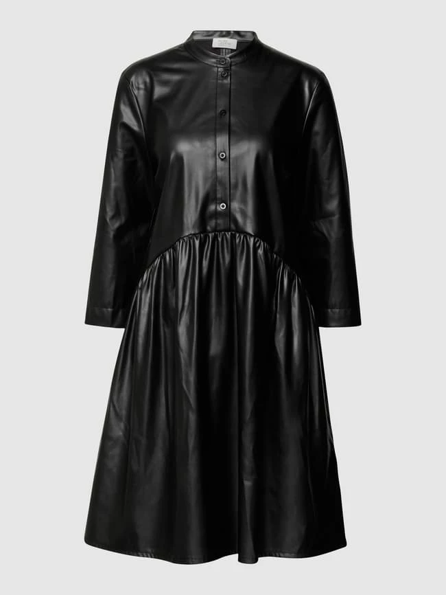 ROBE LÉGÈRE Knielanges Kleid In Leder-Optik - Schwarz 4 ROBE LÉGÈRE Knielanges Kleid In Leder-Optik - Schwarz – Bild 2