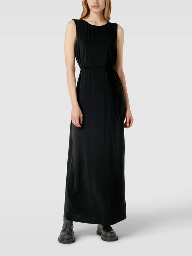 Comma Maxikleid Aus Viskose-Mix Mit Taillenband - Schwarz 3 Comma Maxikleid Aus Viskose-Mix Mit Taillenband - Schwarz