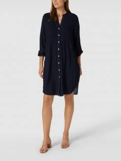 Christian Berg Woman Knielanges Kleid Mit Durchgehender Knopfleiste - Dunkelblau