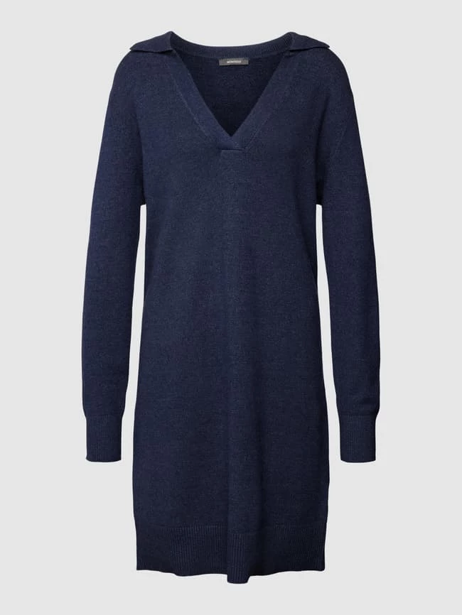 Montego Strickkleid Mit V-Ausschnitt - Dunkelblau 4 Montego Strickkleid Mit V-Ausschnitt - Dunkelblau – Bild 2