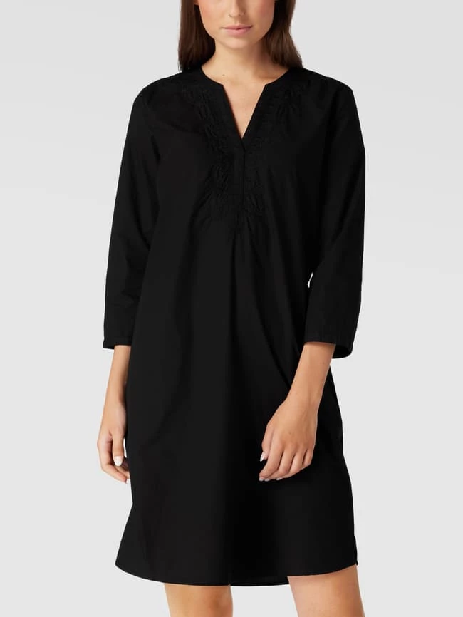 Montego Knielanges Kleid Mit Stickereien - Schwarz 6 Montego Knielanges Kleid Mit Stickereien - Schwarz – Bild 4