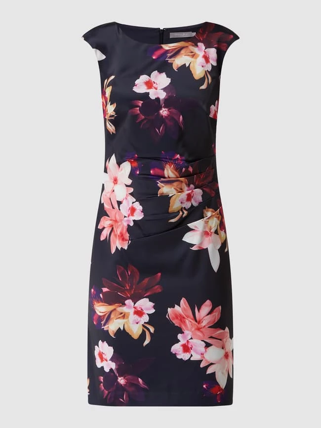 Christian Berg Cocktail Cocktailkleid Mit Floralem Muster - Marineblau Meliert 4 Christian Berg Cocktail Cocktailkleid Mit Floralem Muster - Marineblau Meliert – Bild 2
