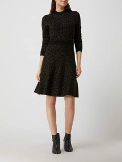 Jake*s Collection Jerseykleid Aus Viskosemischung - Khaki