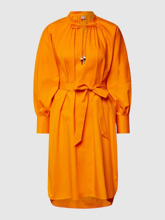 BOSS Midikleid Mit Taillengürtel Modell 'Dapera' - Orange 4 BOSS Midikleid Mit Taillengürtel Modell 'Dapera' - Orange – Bild 2