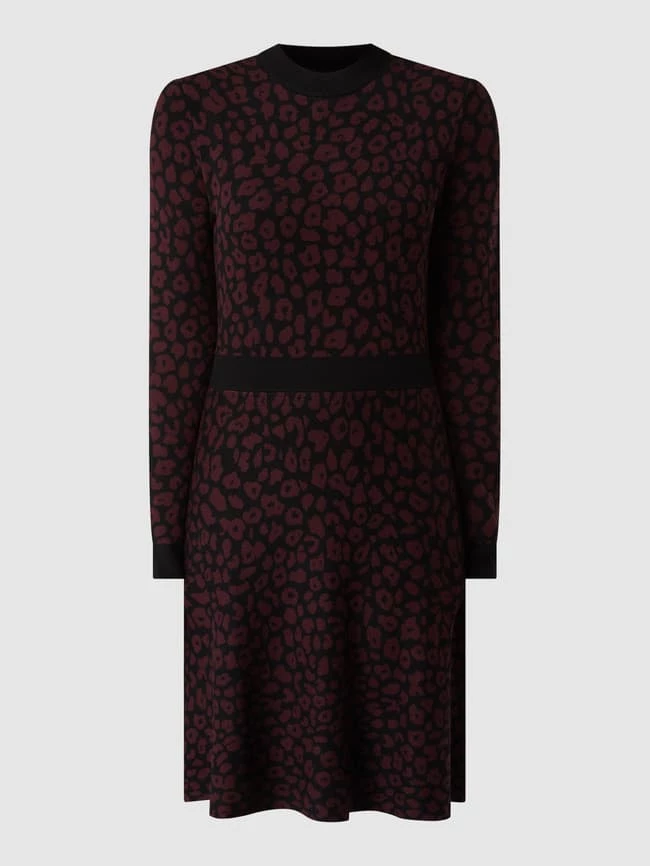 Jake*s Collection Jerseykleid Aus Viskosemischung - Bordeaux Rot 4 Jake*s Collection Jerseykleid Aus Viskosemischung - Bordeaux Rot – Bild 2