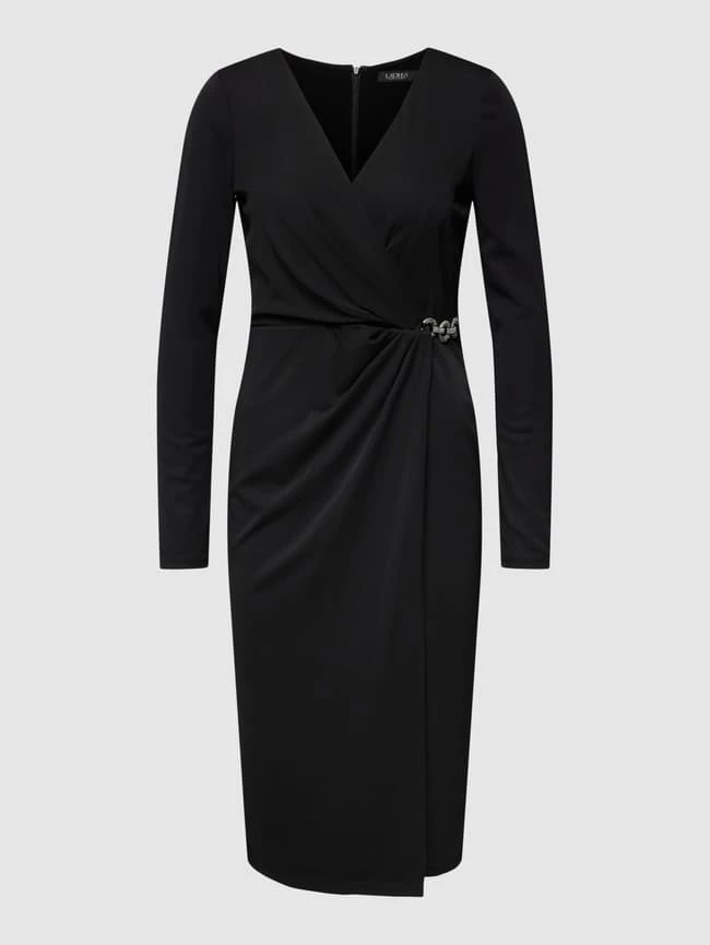 Lauren Ralph Lauren Cocktailkleid In Wickel-Optik Modell 'KINA' - Schwarz 4 Lauren Ralph Lauren Cocktailkleid In Wickel-Optik Modell 'KINA' - Schwarz – Bild 2