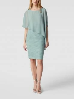 Swing Cocktailkleid Mit Asymmetrischem Cape - Mint