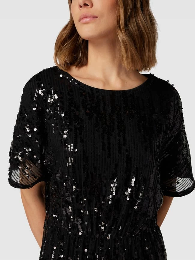 Milano Italy Kleid Mit Paillettenbesatz - Schwarz 5 Milano Italy Kleid Mit Paillettenbesatz - Schwarz – Bild 3