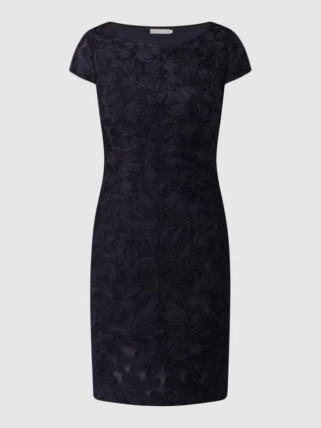 Christian Berg Cocktail Cocktailkleid Mit Zierborten - Marineblau Meliert 4 Christian Berg Cocktail Cocktailkleid Mit Zierborten - Marineblau Meliert – Bild 2