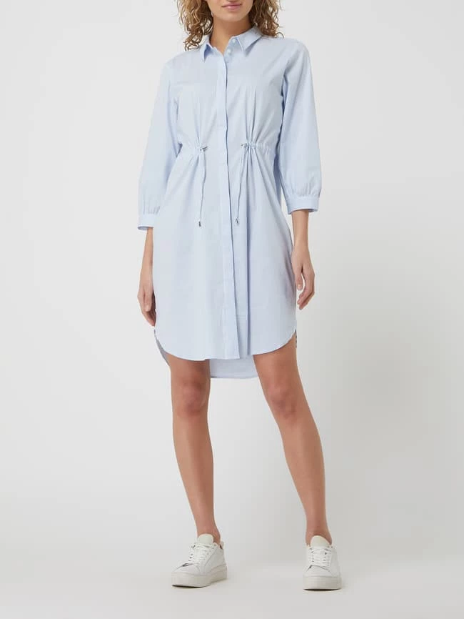 Comma Blusenkleid Mit Streifenmuster - Weiß 3 Comma Blusenkleid Mit Streifenmuster - Weiß