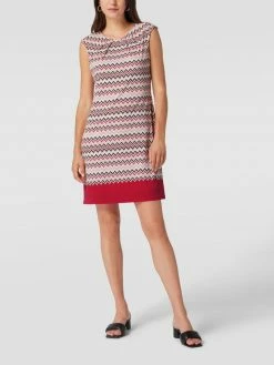 Montego Midikleid Mit Allover-Muster - Pink Meliert