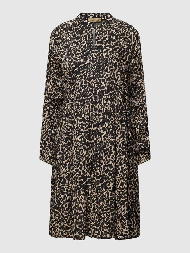 Smith And Soul Knielanges Kleid Mit Animal-Print - Schwarz 4 Smith And Soul Knielanges Kleid Mit Animal-Print - Schwarz – Bild 2
