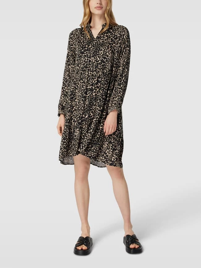 Smith And Soul Knielanges Kleid Mit Animal-Print - Schwarz 3 Smith And Soul Knielanges Kleid Mit Animal-Print - Schwarz