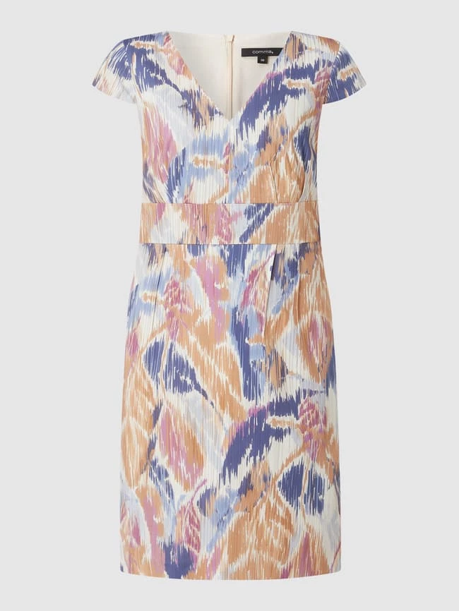 Comma Etuikleid Mit Allover-Muster - Senfgelb 4 Comma Etuikleid Mit Allover-Muster - Senfgelb – Bild 2