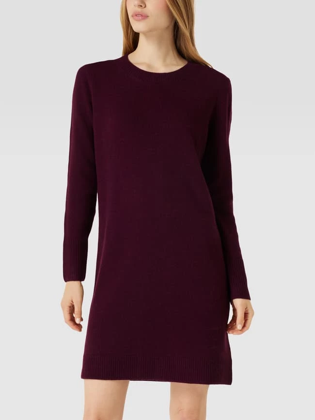 Christian Berg Woman Knielanges Strickkleid Mit Geripptem Rundhalsausschnitt - Bordeaux Rot 6 Christian Berg Woman Knielanges Strickkleid Mit Geripptem Rundhalsausschnitt - Bordeaux Rot – Bild 4