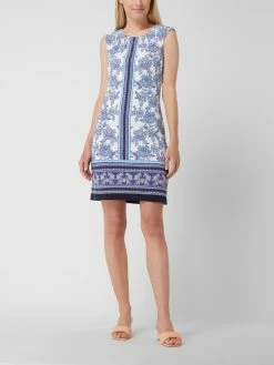 Montego Etuikleid Mit Mustermix - Blau