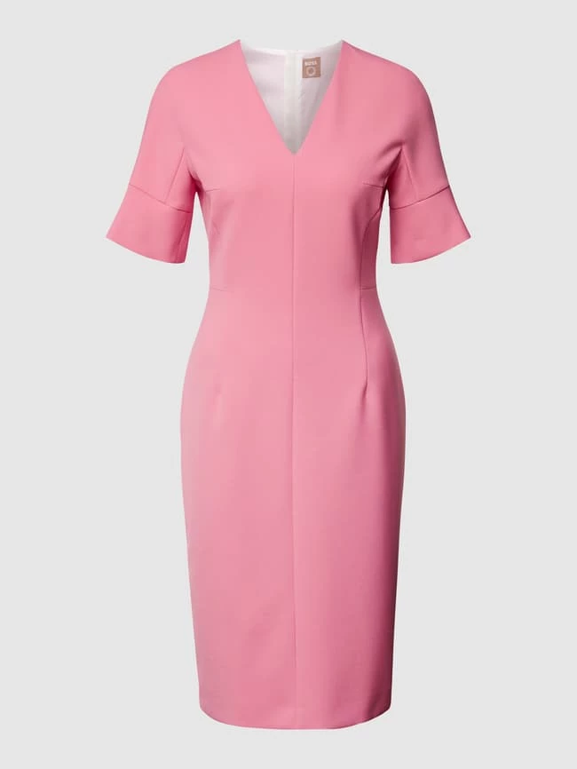 BOSS Etuikleid Mit V-Ausschnitt Modell 'Decine' - Rosa 4 BOSS Etuikleid Mit V-Ausschnitt Modell 'Decine' - Rosa – Bild 2